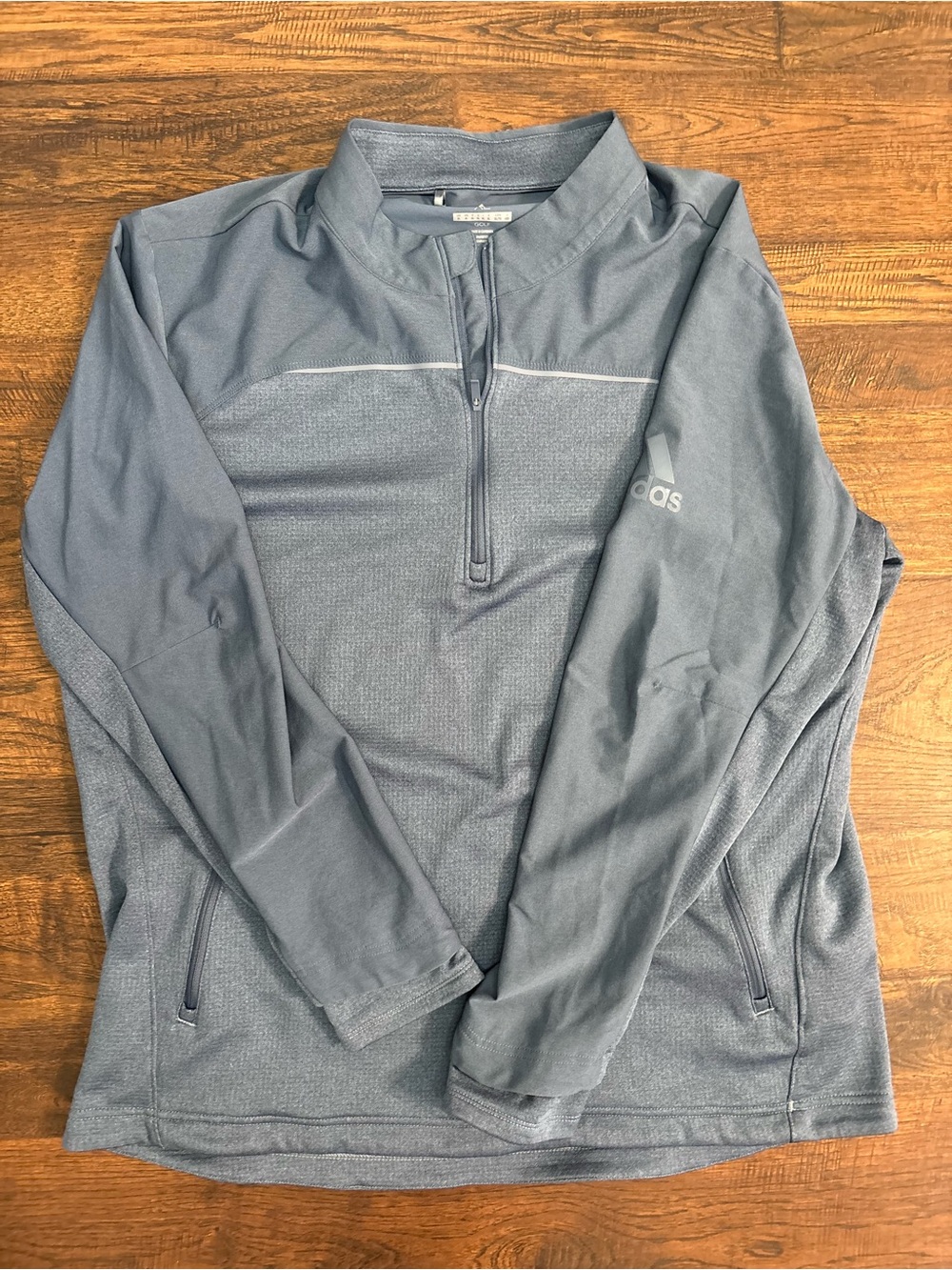 Adidas Men's Slate Blue/Gray Quarter-Zip Performance Pullover XL